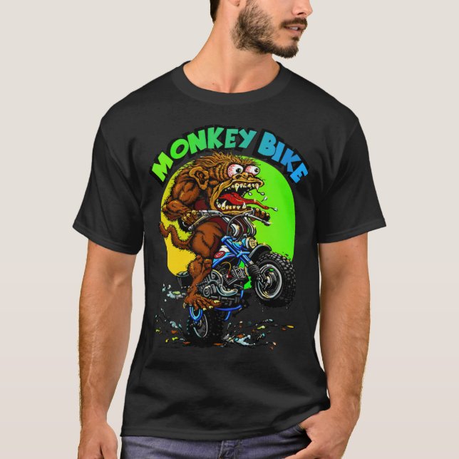 Monkey bike riding evolution  T-Shirt (Front)