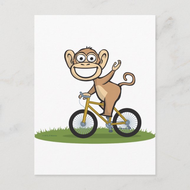 Monkey Biker Postcard (Front)