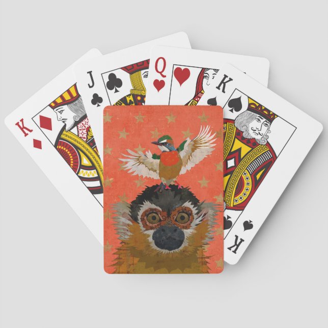 MONKEY & BIRD PLAYING CARDS (Back)