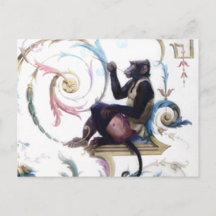 Monkey Blowing Bubbles Postcard