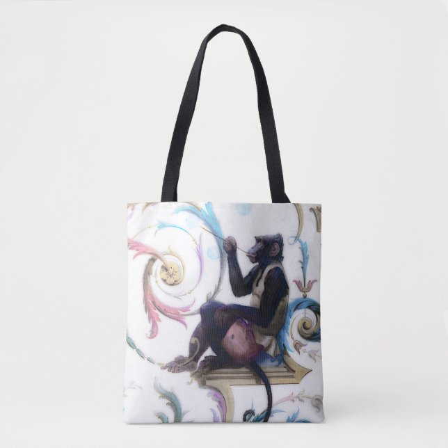 Monkey Blowing Bubbles Tote Bag (Front)