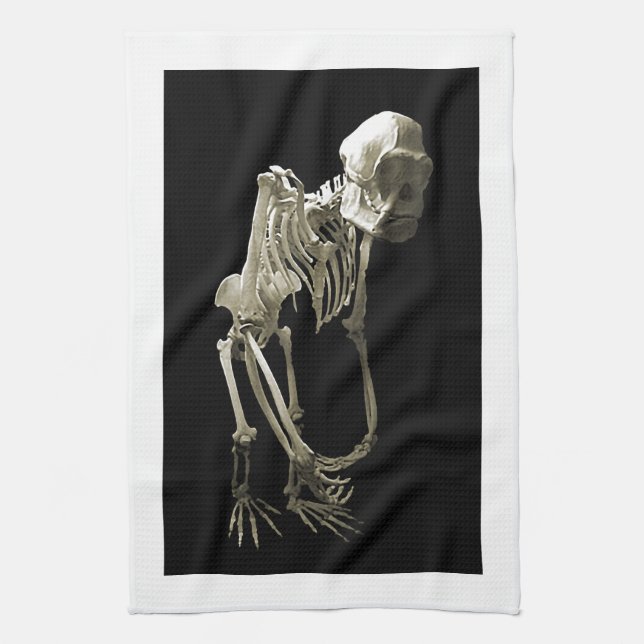 Monkey Body Bones Tea Towel (Vertical)