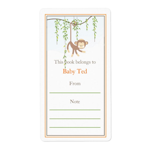 Monkey Bookplate (Front)