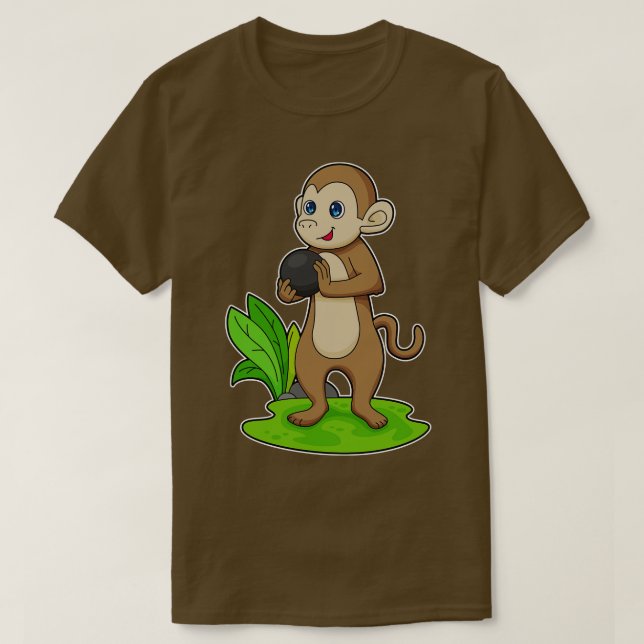 Monkey Bowling Bowling ball T-Shirt (Design Front)