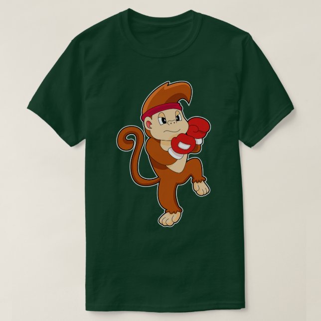 Monkey Boxer Boxing gloves T-Shirt (Design Front)