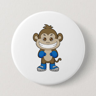 Monkey Boxing Boxer Boxing gloves 7.5 Cm Round Badge