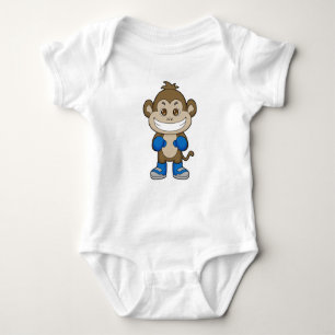 Monkey Boxing Boxer Boxing gloves Baby Bodysuit