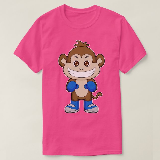 Monkey Boxing Boxer Boxing gloves T-Shirt (Design Front)