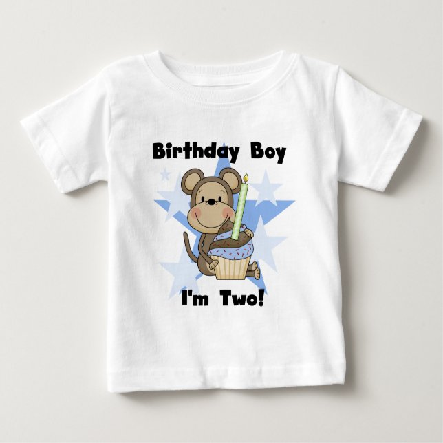 Monkey Boy 2nd Birthday Tshirts and Gifts (Front)