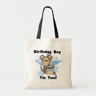 Monkey Boy 2nd Birthday Tshirts and Gifts Tote Bag