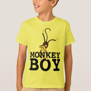 MONKEY BOY, FUNNY BOYS KIDS T-SHIRTS