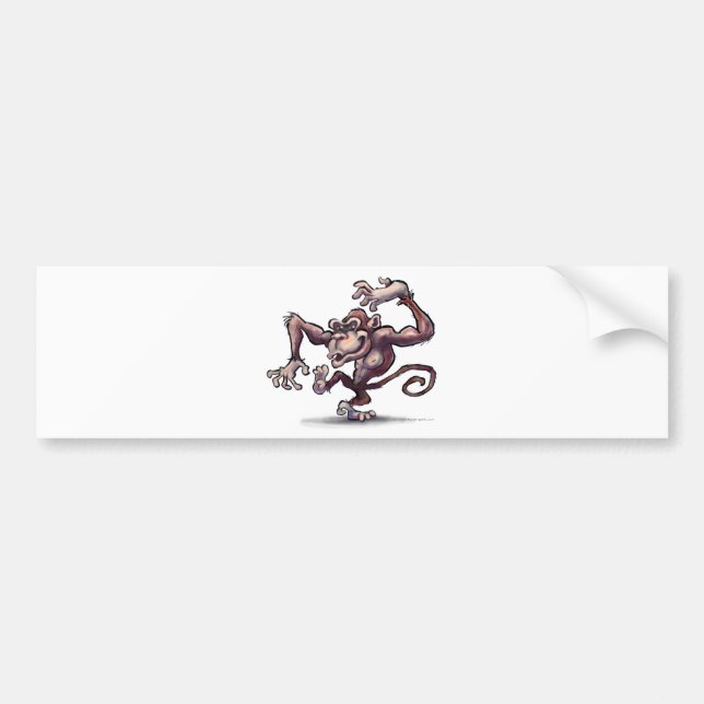 Monkey Bumper Sticker (Front)