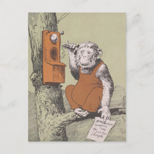 "Monkey Business Call" Postcard