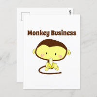 Monkey Business Funny Cartoon Monkey Design