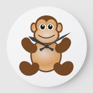 MONKEY BUSINESS LARGE CLOCK