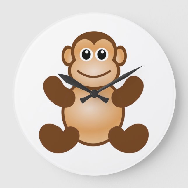 MONKEY BUSINESS LARGE CLOCK (Front)