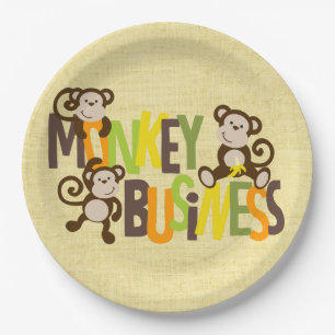 Monkey Business Paper Plate