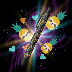 Monkey Business Pattern Black Ink Pen