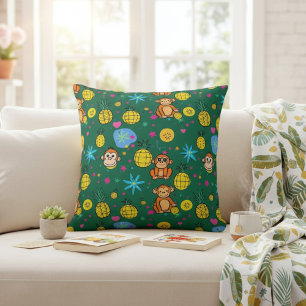 Monkey Business Pattern Cushion