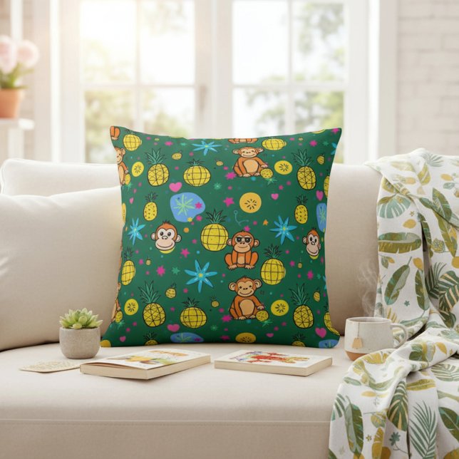 Monkey Business Pattern Cushion (Creator Uploaded)