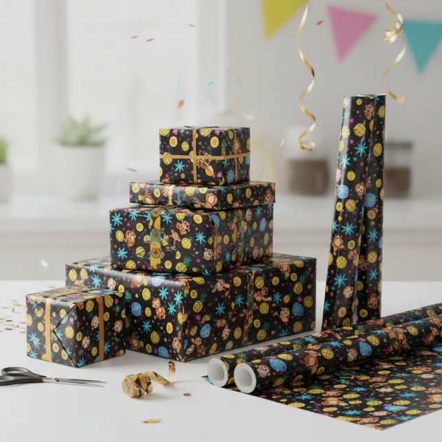 Monkey Business Pattern Wrapping Paper (Creator Uploaded)