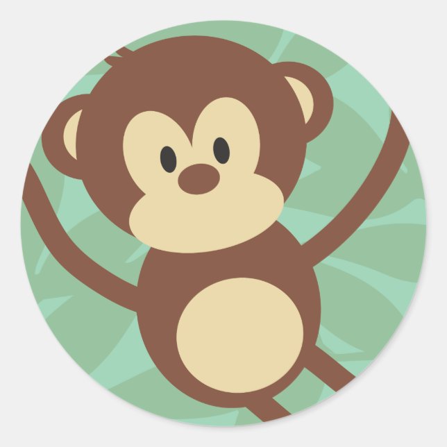 Monkey Business Round Stickers (Front)