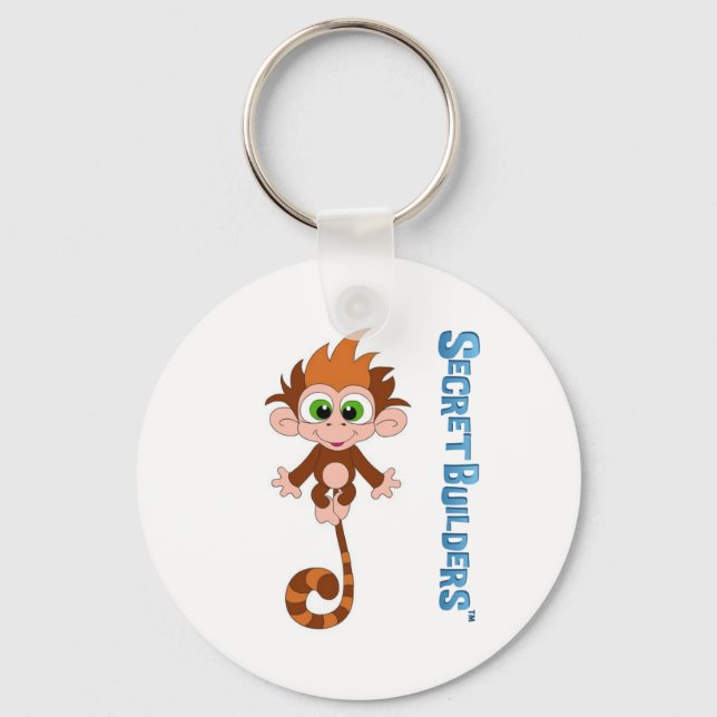 Monkey Button Key Ring (Front)