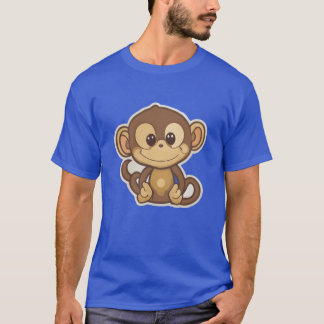 Monkey cartoon animal retro T-Shirt