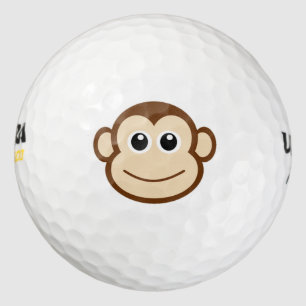 Monkey Cartoon Golf Balls