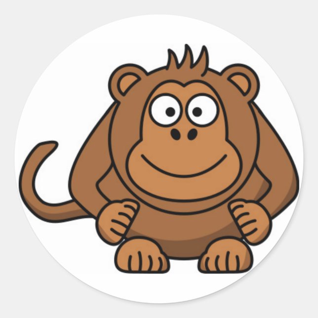 Monkey cartoon sticker (Front)