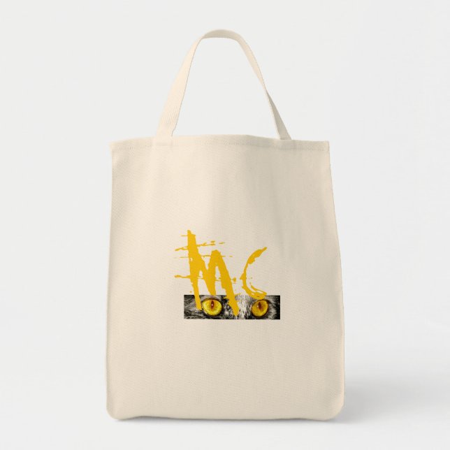 Monkey Cat Organic Grocery Bag Logo (Front)
