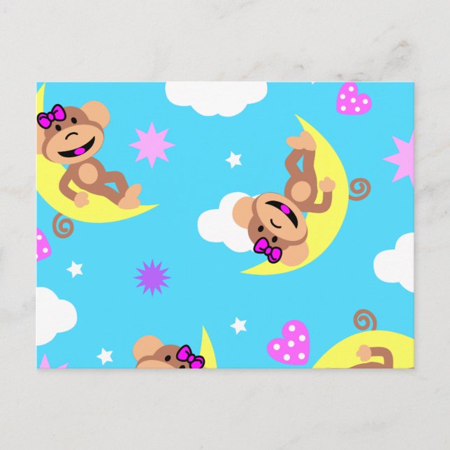 monkey  celestial postcard (Front)