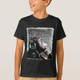 Monkey Chimp With Headphones Shirt - Edm Dj Music 