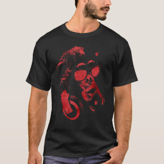 Monkey Chimp With Sunglasses And Headphones 5 T-Shirt