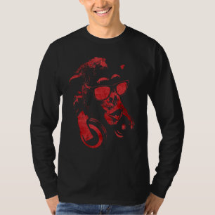 Monkey Chimp With Sunglasses And Headphones 5 T-Shirt