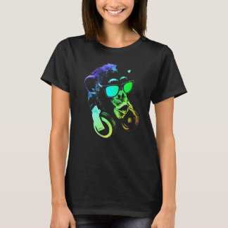 Monkey Chimp With Sunglasses And Headphones T-Shirt