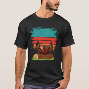 Monkey Chimpanzee Ape Zoo Animal Retro Vintage T-Shirt