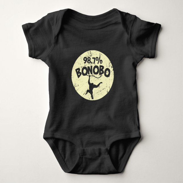 Monkey Chimpanzee Bonobo DNA Baby Bodysuit (Front)