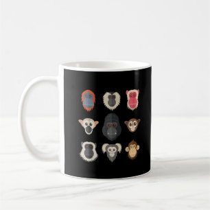 Monkey Chimpanzee Gorilla Spider Monkey Squirrel M Coffee Mug