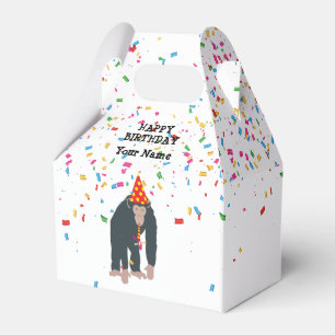 Monkey Chimpanzee Partying Animals Having a Party Favour Box