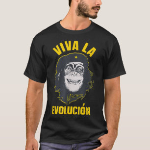 Monkey Chimpanzee Viva la Evolution Revolution Fun T-Shirt