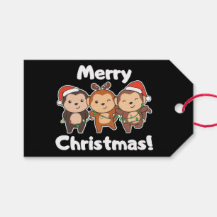 Monkey Christmas Animals Monkeys Merry Christmas G Gift Tags