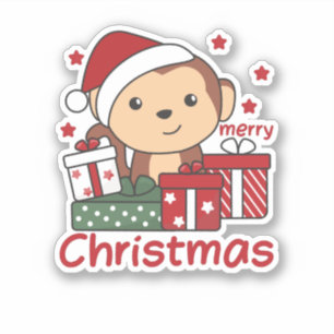 Monkey Christmas Gift Winter Animals Monkeys