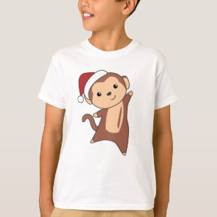 Monkey Christmas Snow Winter Animals Monkeys T-Shirt