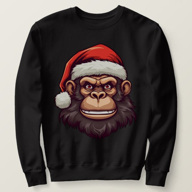 Monkey Christmas Sweatshirt (Design Front)