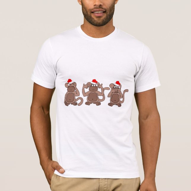 monkey Christmas T-Shirt (Front)