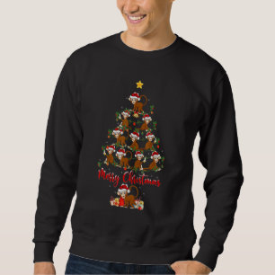 Monkey Christmas Tree Lights Santa Monkey Xmas Sweatshirt