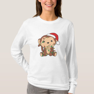 Monkey Christmas Winter Animals Monkeys T-Shirt