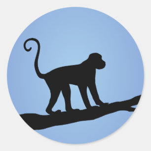 Monkey Classic Round Sticker