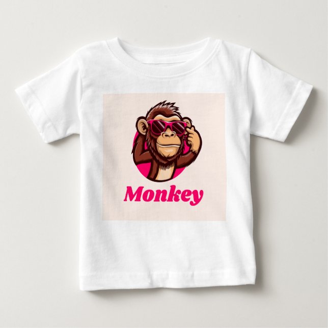 monkey cool baby t shirt (Front)